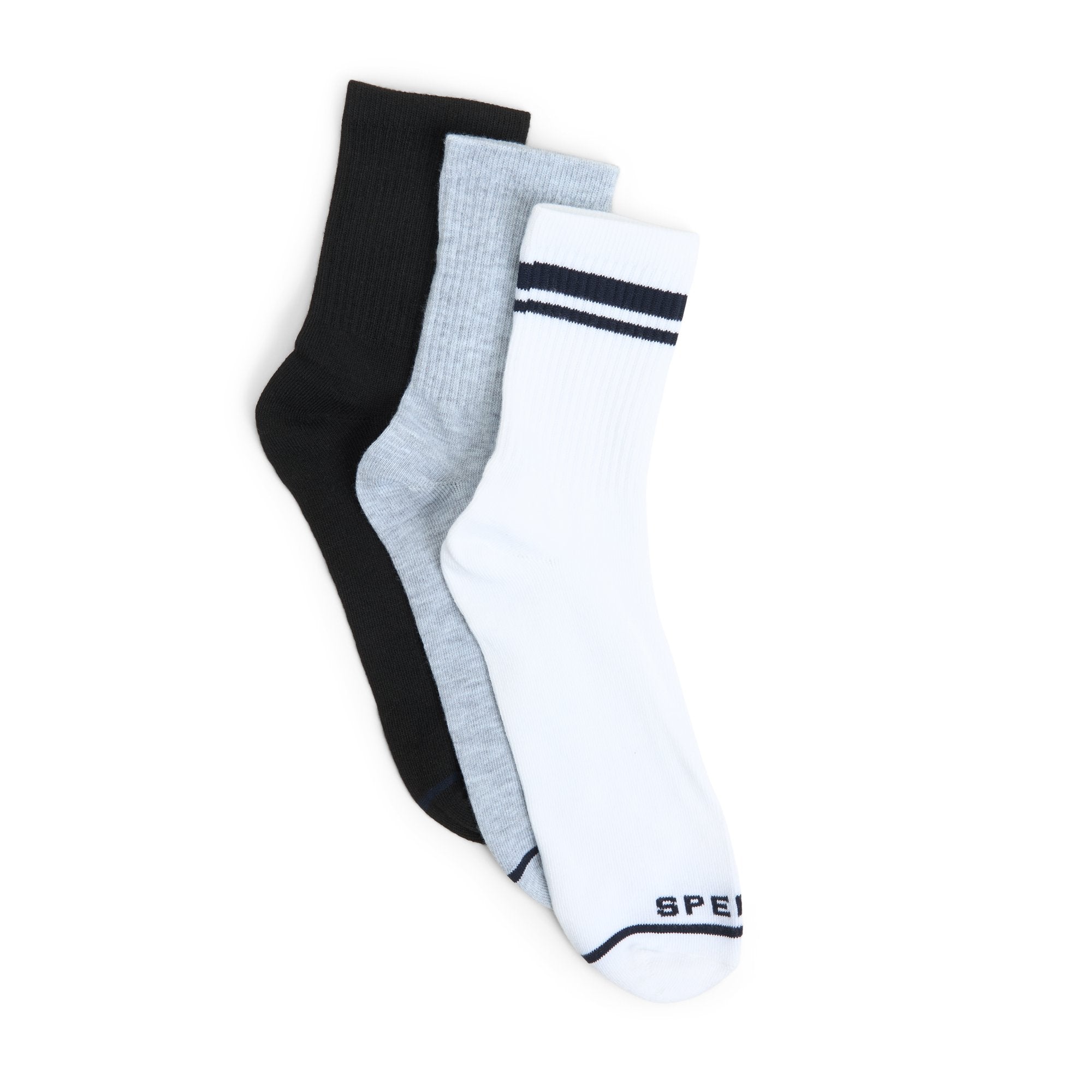 Mens 3-Pack Short Crew Socks